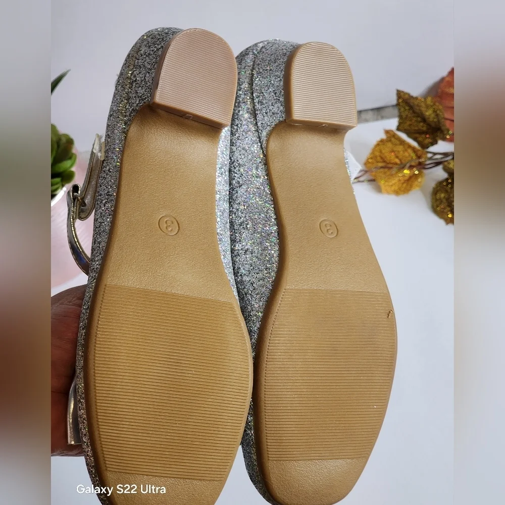 Silver Glitter Kids Shoes